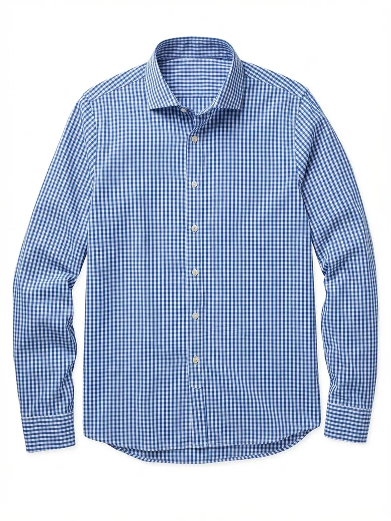 Camicia in popeline a righe rosse