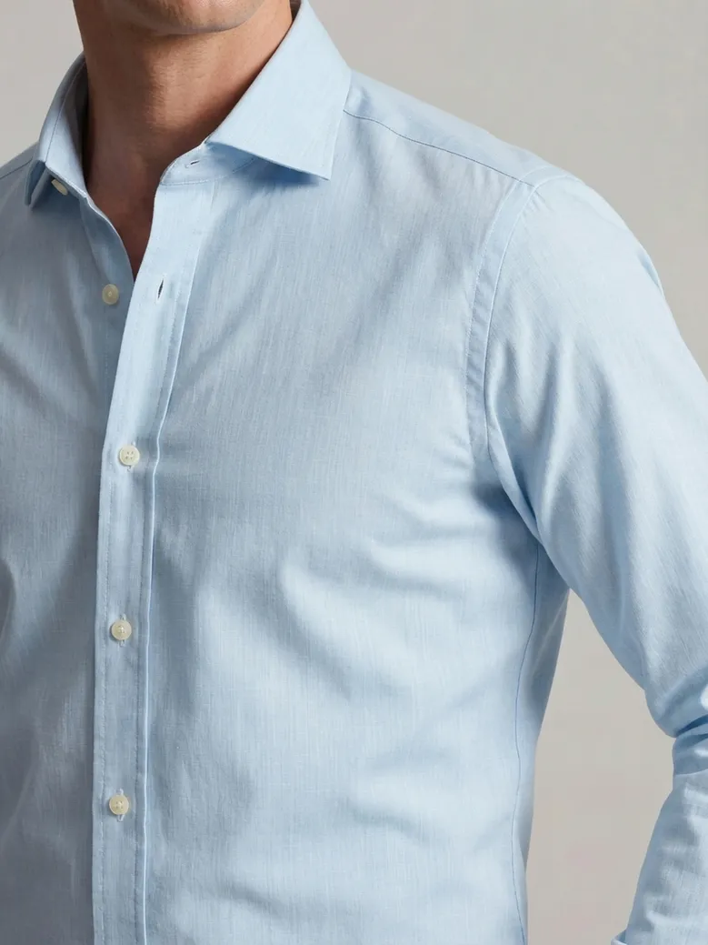 Camicia bianca in popeline facile da stirare
