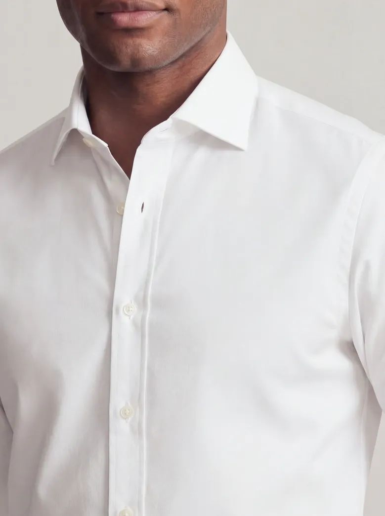 Camicia bianca in popeline facile da stirare