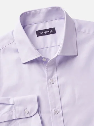 Camicia in twill viola facile da stirare