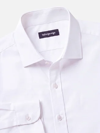 Camicia bianca in popeline facile da stirare