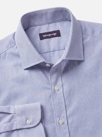 Camicia in popeline a righe azzurre