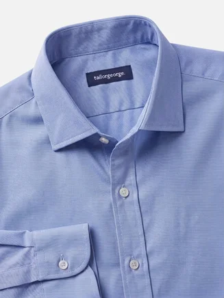 Camicia in twill blu brillante