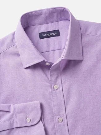 Camicia in popeline viola semplice