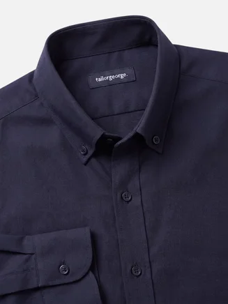 Camicia Oxford americana pesante blu navy