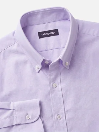 Camicia Oxford americana pesante viola semplice