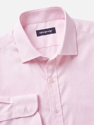 Camicia in twill rosa semplice