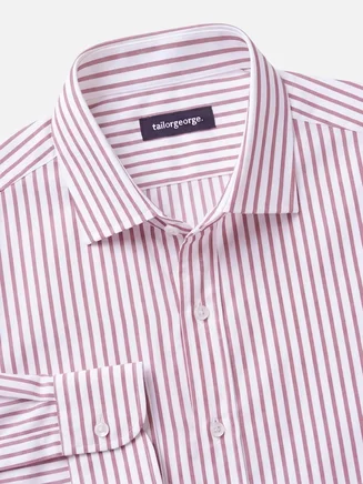 Camicia a righe rosse bordeaux