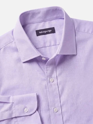 Camicia Oxford Royal Mauve facile da stirare