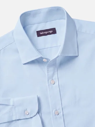 Camicia in popeline azzurro cielo