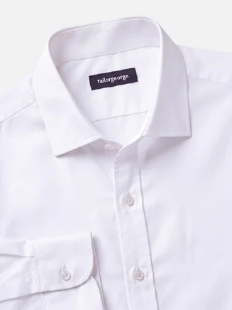 Camicia bianca in popeline fine