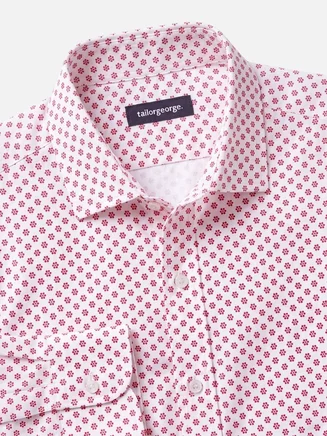 Camicia in popeline stampato rosso