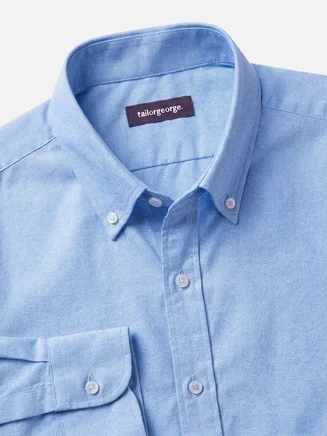 Camicia di flanella blu cielo tinta unita