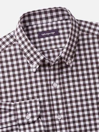 Camicia  Flanella a quadri marrone