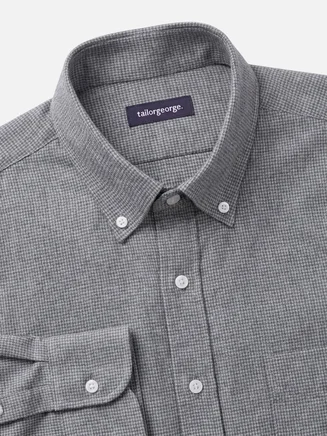 Camicia di flanella grigio mini-plaid
