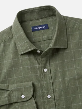 Camicia Flanella a grandi quadri verde