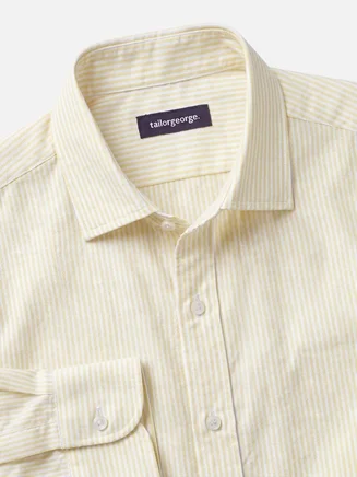 Camicia Oxford a righe Giallo