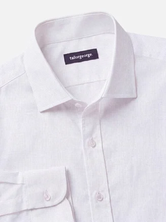 Camicia in popeline a quadri grigi