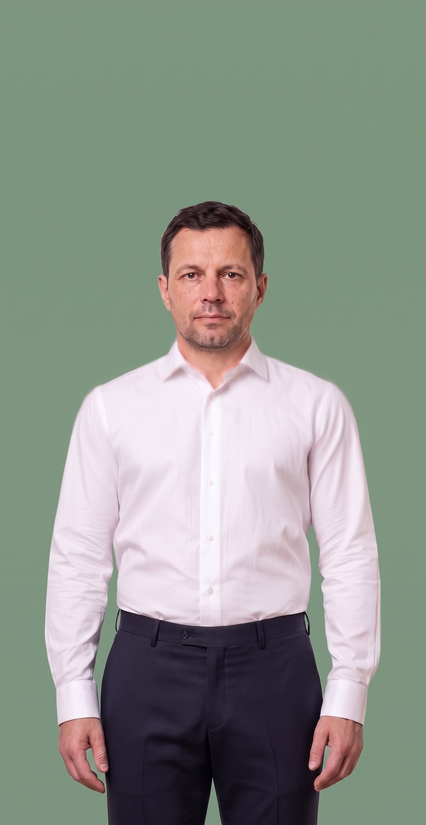 Camicia bianca in popeline facile da stirare