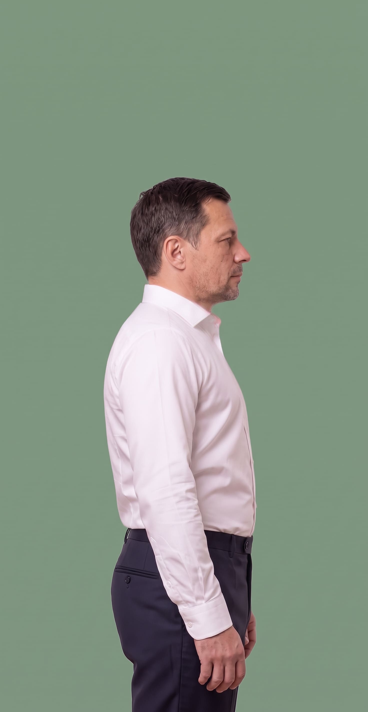 Camicia bianca in popeline facile da stirare