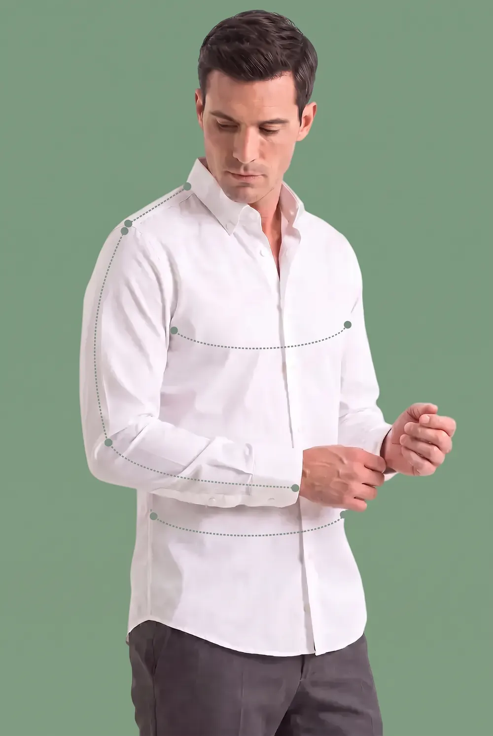 Camicia bianca in popeline facile da stirare